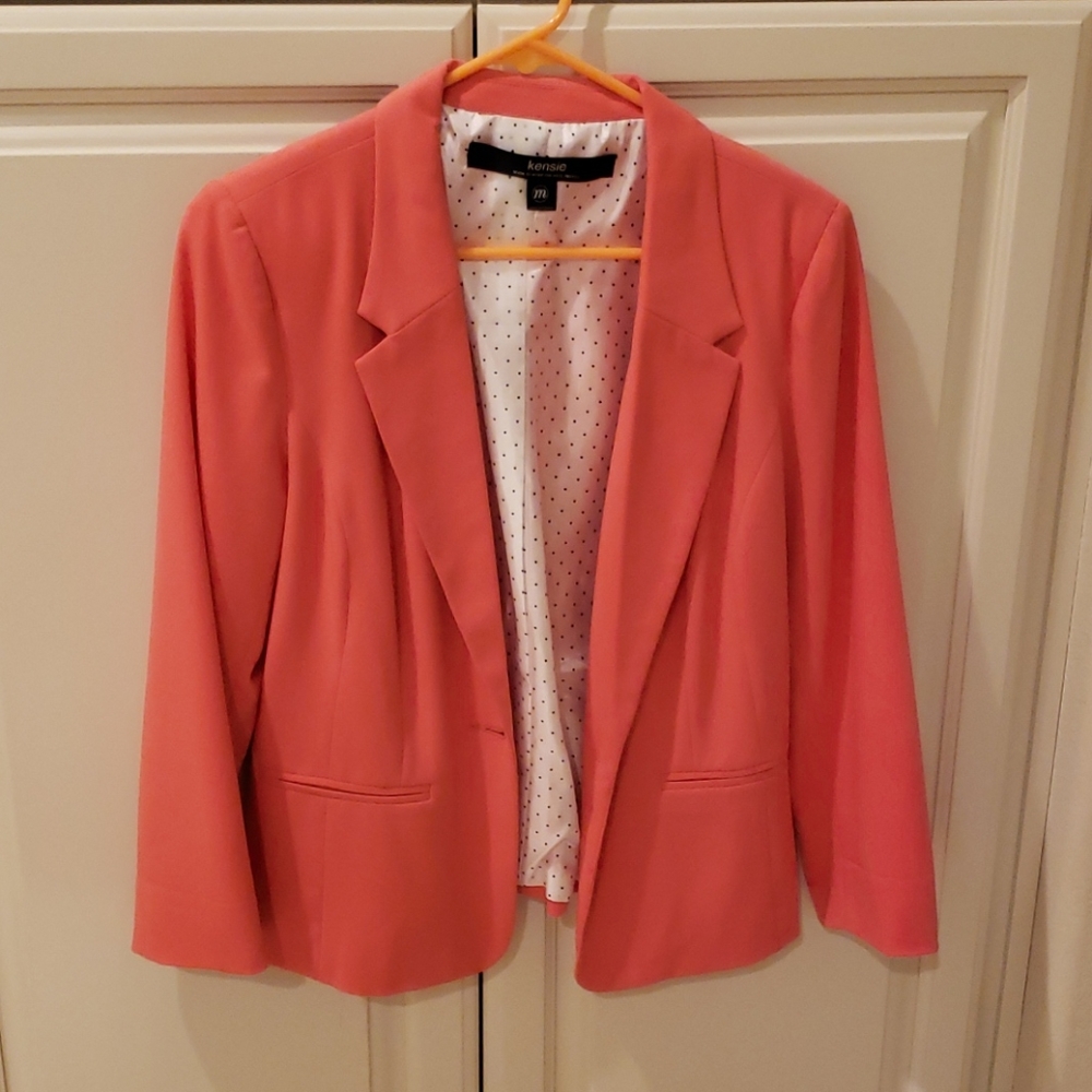 Kensie Women's Peach Blazer Jacket Size M